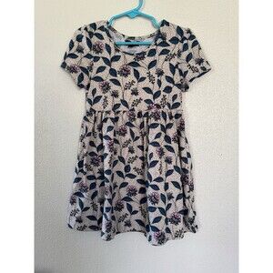 Picapino Girls Dress Size 4T, Cream Multicolor Floral Pattern